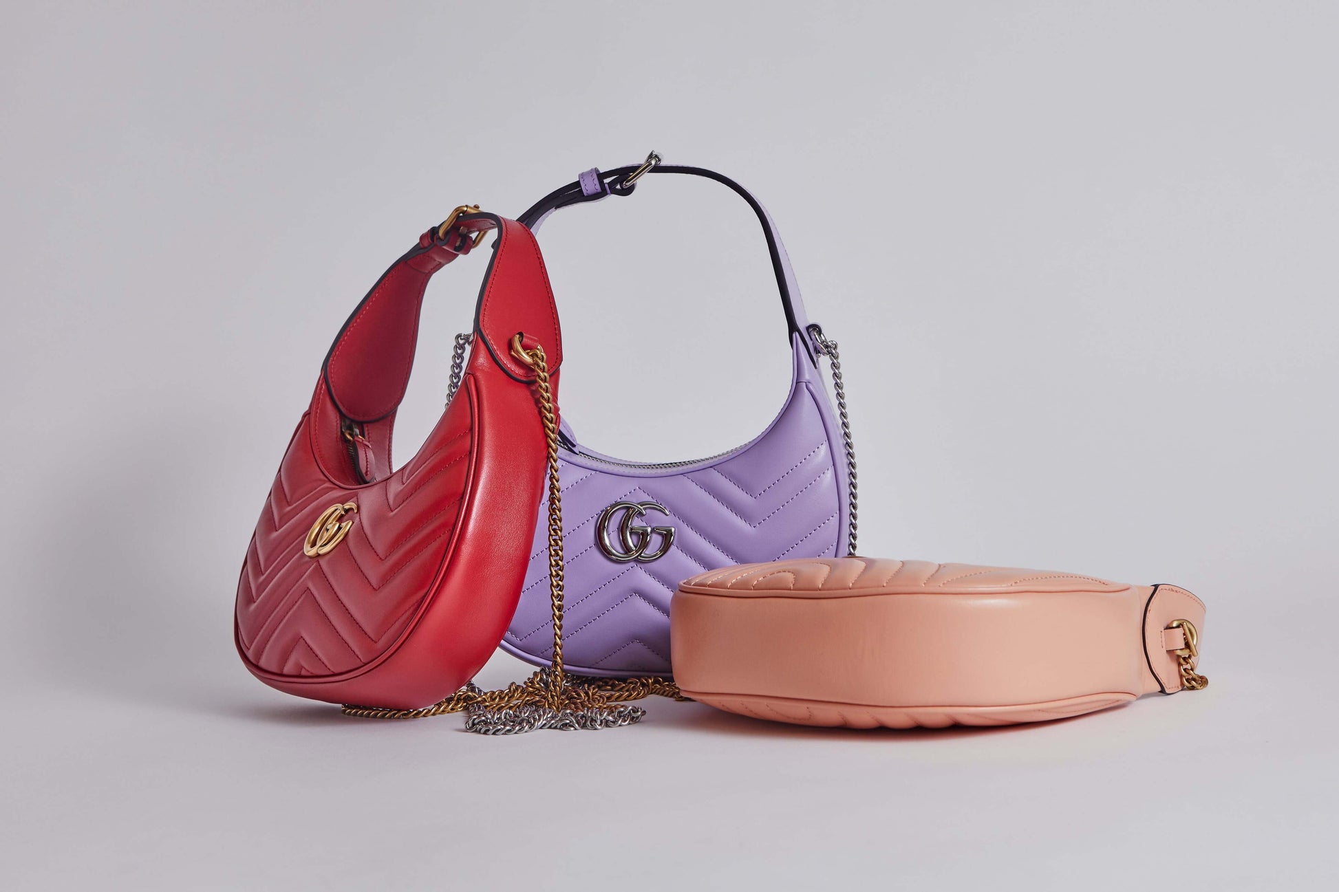 Gucci Marmont Half-Moon shaped bag - Peach – Hire our handbag
