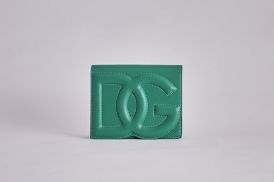 Calfskin DG Logo Crossbody Bag - Green