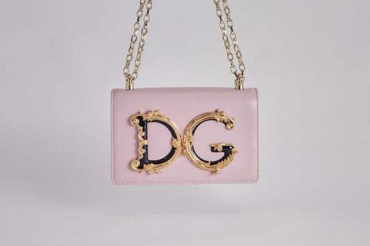 Dolce & Gabbana Nappa DG Girls Shoulder Bag - Pink