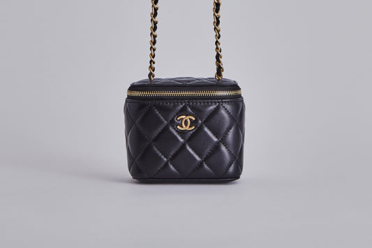 Chanel Mini Black Leather Handbag